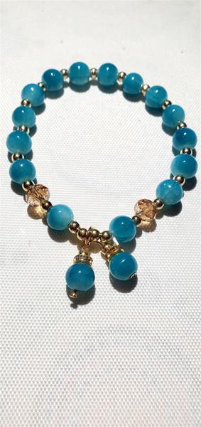 Aqua bead bracelet
