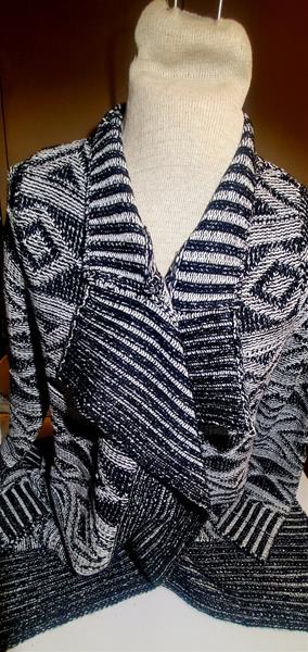 Eclectic Print Knit Cardigan