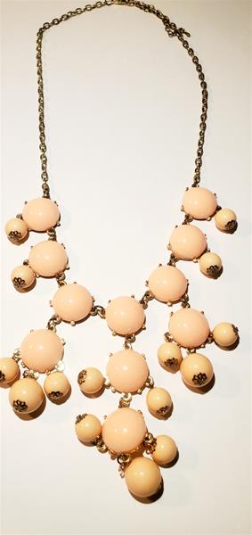 Elegant Peach Chandelier Inspired Necklace