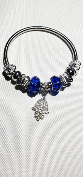 Deep Blue and Charms Bracelet