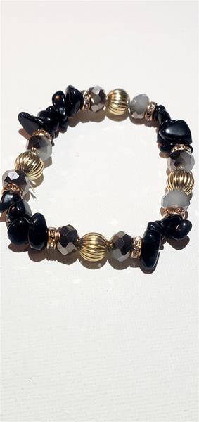 Black Earthy Beads Bracelet