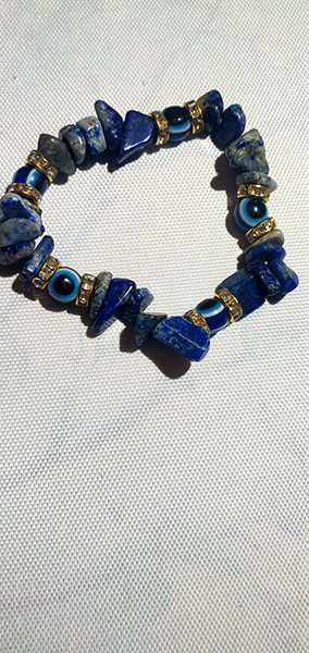 Blue Earthy Beads Bracelet