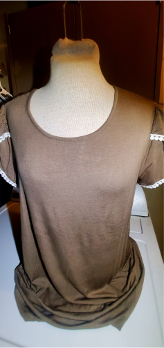 Taupe Beige Stretchy Top