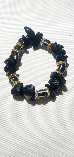 Earthy Black Beads Bracelet