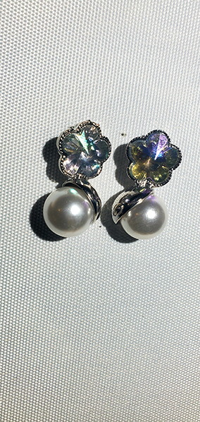 Sparkle Pearl Drop Earrings