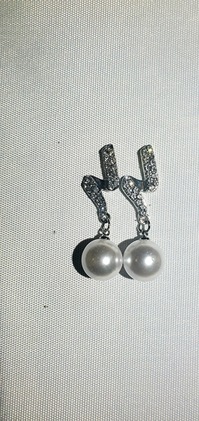 Sparkle Silver Drop Earrings